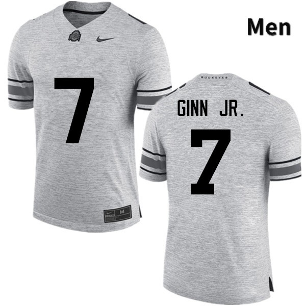 Ohio State Buckeyes Ted Ginn Jr. Men's #7 Gray Game Stitched College Football Jersey
